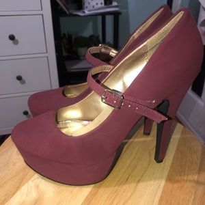 Super Cute Burgundy High Heels